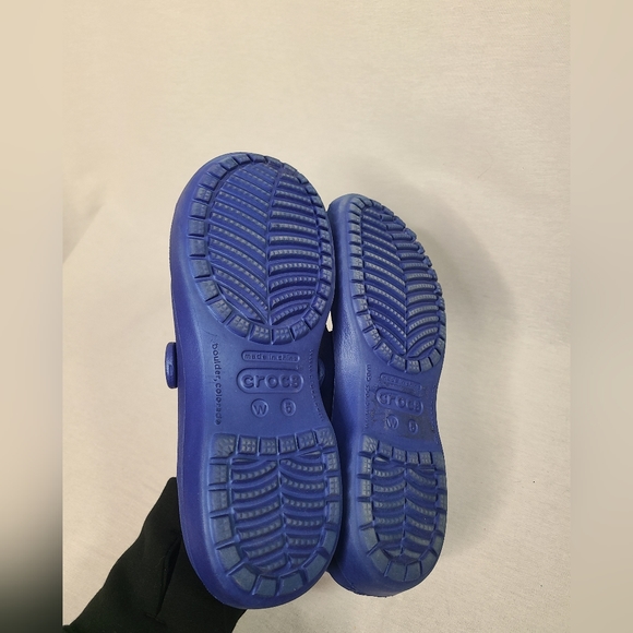 Crocs Shayna Clogs 5 Women Mary Jane Blue  Rubber Slingbacks Comfort Shoes - Picture 4 of 4